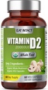 Vegan Ganzes Lebensmittel Vitamin D, 2000 IU (50 mcg), D2, Zwei Zutaten (Organic Ganzes Pilz und Bio Vegan Kapsel), Non-GMO, Dritte getestet, 60 Tage Versorgung