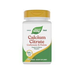 Nature's Way Calcium Citrat, Kohlensäure und Malat, unterstützt Knochengesundheit*, 100 Kapseln (Packaging Mai Vary)