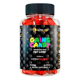ALPHA LION Gains Candy, Ergänzung Pillen, die Gewichtsabnahme unterstützen, Appetit Suppressant, Keto-Diet Friendly, Verringern Körperfett, Upgrade Energy & Workout Performance, 60 Kapseln (MitoBurn®)