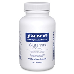 Reine Kapseln L-Glutamin 850 mg | Beilage für Immun- und Verdauungsunterstützung, Gutgesundheit und Futterreparatur, Stoffwechsel und Muskelunterstützung* | 90 Kapseln