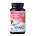 LIVS Beauty Plus Gummy Vitamine - Biotin Gummis für Haare, Haut und Nägel | Natürlich, Glutenfrei, Non-GMO Beauty Supplement mit Vitamin A, C, E, B12, D3, Zink &amp; Mehr - Creme Soda Flavor - 60 Ct