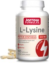 Jarrow Formeln L-Lysine 500 mg, Nahrungsergänzungsmittel, Aminosäure für Proteinsynthese und gesunde Gewebeunterstützung, 100 Kapseln, 100 Tage Versorgung