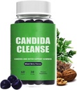 Candida Cleanse, Candida und Detox unterstützen Gummis, 10-in-1 Advanced Formula mit Black Walnut, PAU D'Arco & Wormwood, Non-GMO 60 Gummis