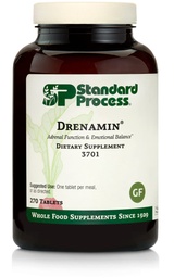 Standard Process Drenamin - Adrenal Function Supplement for Healthy Stress Response - Unterstützt gesunde Energieproduktion & Stoffwechsel - Glutenfrei, Non-Dairy & Non-Soy - 270 Tabletten (270 Servietten)