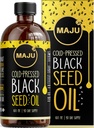 MAJU's Black Seed Oil 16oz: 3X Thymoquinon, kaltgepresst, 100% türkisches Black Cumin Nigella Sativa Seed Oil (besser als organisch), Nicht-GVO, 100% flüssig reines Blackseed, Glasflasche