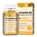 Totaria Vitamin B2 Gummi, Sugar Free Riboflavin 400mg Supplement für Erwachsene & Kinder mit Magnesium Glycinat 400mg, COQ10 & Elderberry, Haut & Nervous System Support, Non-GMO, 60 Gummies