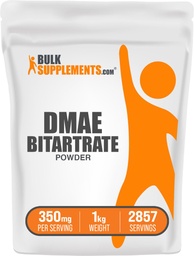 BulkSupplements.com DMAE Bitartrate Powder - Dimethylaminoethanol Bitartrate, DMAE Supplement - Unflavored & Glutenfrei, 350mg pro Servierung, 1kg (2.2 lbs) (Pack von 1)