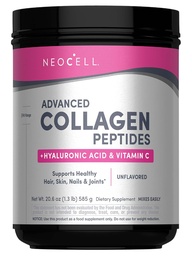 NeoCell Super Collagen Powder, Collagen Plus enthält Vitamin C & Hyaluronsäure, fördert gesundes Haar, schöne Haut, & Nail-Unterstützung, Collagen Typ 1 & 3, 12g Kollagen pro Servierung, 20.6 Oz
