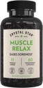 Crystal Star Muscle Relax (60 Kapseln) – Herbal Relief von Sore Muscles, Cramps & Spasms – Valerian Root, Jamaica Dogwood & Cramp Bark - Non-GMO