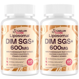 Liposomal DIM SGS-Ergänzung - Hormon-Ergänzung für Damen und Herren, Estrogen-Ergänzungen Enthält Sulforaphane Glucosinolate, Vitamin E, Granatapfelfrucht - Unterstützung Detox und Antioxidans (2 Packung)