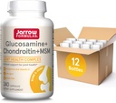 Jarrow Formeln Glucosamine + Chondroitin + MSM Kapseln, Joint Support Supplement mit Vitamin C und Manganese, 240 Kapseln, 60 Tage Versorgung, Packung von 12
