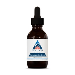 Ayush Herbs Ashwagandha Drops - Ashwagandha Alkoholfreie Tropfen für Erwachsene, Berechnen Tagesergänzung für Fokus und Aufmerksamkeit mit Organic Ashwagandha, Lemon Flavor - 2 Fl Oz (80 Portionen)