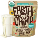 EarthChimp Organic Vegan Protein Powder - mit Probiotics - Non GMO, Dairy Free, Non Whey, Pflanzenbasiertes Proteinpulver für Frauen und Männer, Glutenfrei - 26 Servierungen 32 Oz (Plain & Unsweetened)