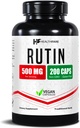 Healthfare Rutin Supplement 500mg | 200 Vegan Kapseln | Natürliche Bioflavonoid Formel | Extra Strength Antioxidant Support | Non-GMO, Gluten-Free | Made in USA