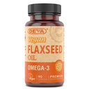 Deva Vegan Omega-3 Flaxseed Öl-Ergänzung - 1000 MG Per Servieren - Kalt-Pressed & Unrefined - Fischöl Alternative - mit Omega-3 ALA - 90 Kapseln, 1-Pack