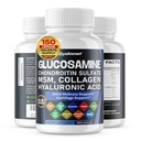 Glucosamin Chondroitinsulfat Methylsulfonylmethan Hyaluronsäure Kurkuma Ingwer Vitamin C, D3, Schwarzer Pfeffer -150 Kapseln