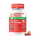 SmartyPants Organic Kids Multivitamin Gummie: Omega 3 (ALA), Vitamin D3, C, Vitamin B12, B6, A, K & Zink für Immununterstützung, Biotin, Vegetarisch, Drei Obst-Flaschen, 120 Zähler (30 Tage Versorgung)