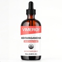 Vimergy USDA Organic Ashwagandha Liquid Extract, 57 Portionen – Stress Supplement Drops – Adaptogen - Unterstützt kognitive Funktion – Schlafunterstützung – Alkoholfrei, Non-GMO, Vegan & Paleo Friendly (115 ml)