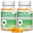 2 Pack Lutein Gummi 25mg, Sugar Free Lutein Zeaxanthin ergänzt Gummi, Augengesundheitsergänzung für Erwachsene, Augen Vitamine Lutein für Vision und blauen Lichtschutz, Mango Flavor, 120 Count