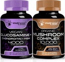 WELLNESS LABSRX Glucosamin Chondroitin MSM | Pilzergänzung Kapseln