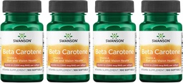 Swanson Beta-Carotene (Vitamin A) 25000 Iu (7500 mcg) 100 Sgels (4 Packung)