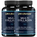 Multi Collagen Peptide Typen I, II, III, V & X Hydrolysierte Proteinkapseln – Grass-Fed, Blend with Digestive Enzyme – für Haut, Haar, Nägel, Gelenke & Gut Health, Unflavored (60 Count (Pack of 2))