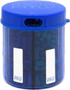 Ergänzung Pill Dispenser Flasche, 6 Kompartment, Etiketten, einfach offen, Anti-Mixing, UV-geschützt, monatliches Vitamin, Monster Fit Jr Medication Holder (Cobalt Blue, Small)