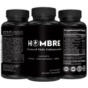 Hombre Male Enhancing Supplement - Fügen Sie 2 in 60 Tagen mit unseren Erweiterungspillen für Männer Muskelwachstum hinzu - Größe, Stärke, Ausdauer - Ausdauer, Leistung, Energie-Booster - 60 Kapseln