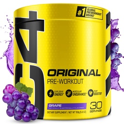 Cellucor C4 Original Pre Workout Powder Grape Sugar Free Preworkout Energy for Men & Women 150mg Caffeine + Beta Alanine + Creatine - 30 Servierungen (Packaging May Vary)