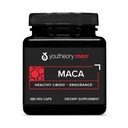 Youtheory Männer Maca - Vegan Maca Supplement für Männer - Unterstützt Energie, Ausdauer & Ausdauer * - Milchprodukte, Soja & Glutenfrei - 120 Gemüsekapseln