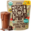 EarthChimp Organic Vegan Protein Powder - mit Probiotika - Non GMO, Dairy Free, Non Whey, Plant Based Protein Powder für Frauen und Männer, Glutenfrei - 52 Portionen 64 Oz (Schokolade) No Scoop