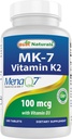 Best Naturals Vitamin K2 (MK7) mit D3 Supplement Knochen- und Herzgesundheit (5000 IU Vitamin D3 & 100 mcg Vitamin K2 MK7), 180 Tabletten
