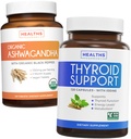 Bündel von Schilddrüsenunterstützung & Ashwagandha - Revive & Thrive Pack - Schilddrüsenunterstützung mit Jod (Nicht-GVO) Verbessern Sie Energie & Organic Ashwagandha mit 1350mg Ashwaganda Wurzelpulver pro Portion