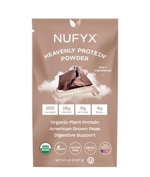 NUFYX® • Himmlisches Protein®-Pulver • Welt feinste 100% organische amerikanische Grown-Bäse • Vegan • Glutenfrei • Low Carb (Dreamy Chocolate, Packet)