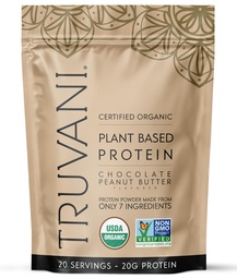 Truvani Vegan Pea Protein Pulver | Schokolade Peanut Butter | 20g Bio-Pflanzen basiertes Protein | 20 Servierungen | Keto | Gluten & Dairy Free | Low Carb | Kein hinzugefügt Zucker