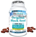 Bio-Absorb Black Seed Oil Kapseln, 82-Tage-Versorgung, kaltgepresstes reines schwarzes Cumin Seed Oil (Nigella Sativa) (330 softgels, 500mg)