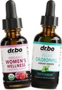 Hormon Balance für Frauen & Chlorophyll Flüssigkeitstropfen - Frauen Wellness Organic Hormonal Balance Supplements - Vegan flüssige Chlorophyll Tropfen Odor Cleanse Supplement Interne Deodorant