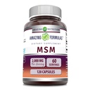 Erstaunliche Formeln MSM (Methylsulfonylmethan) Ergänzung | 2000 Mg pro Portion | 120 Kapseln | Non-GMO | Gluten-Free | Made in USA