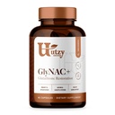 Utzy Naturals GlyNAC+ Supplement | 1000mg Glycin & NAC (N-Acetyl Cystein) | mit Vitamin B2 Cofaktor für Glutathionproduktion | 90 Kapseln