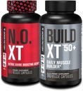 Jacked Factory N.O. XT Nitric Oxide Supplement (90 Kapseln) & Build XT 50+ Daily Muscle Builder (90 Kapseln) für Muskelwachstum, Pumpen, Vitalität, & Recovery