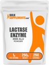 BulkSupplements.com Lactase Enzyme (3000 ALU) Pulver - Lactase Enzymergänzung, Verdauungsunterstützung - Glutenfrei, 1g pro Servierung, 250g (8,8 oz) (Pack von 1)