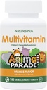 Natures Plus Animal Parade Kinder Chewable Multivitamin - Orange Flavor - 180 Animal-Shaped Tablets - Fördert Gesundheit und Wohlbefinden - Vegetarisch, Glutenfrei - 90 Servierungen
