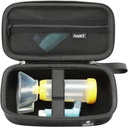 RAIACE Hard Travel Storage Case Kompatibel mit Asthma Inhaler, Inhaler Halter Asthma Tasche mit Netztasche für Medizin und Zubehör. (nur Koffer) - Schwarz