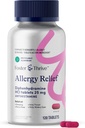 Foster & Thrive Diphenhydramine 25mg Allergie Relief für saisonale Allergien, juckende wässrige Augen, Niesen, Runny Nose, Fast-Acting Antihistamin Medizin für Kinder und Erwachsene