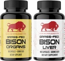 Starter Pack, Gras Fed Bison Liver Capsules, Organ Capsules, Non-GMO, unterstützt Energieproduktion, Entgiftung, Verdauung, Immunität und Körper Wellness