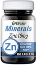 Lifeplan 10mg Zink Gluconate Elemental - Paket von 100 Tabletten