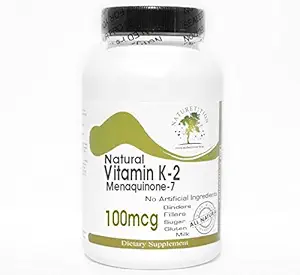 Natürliches Vitamin K-2 100mcg Menaquinone-7~200 Kapseln - keine Zusatzstoffe ~ Naturetition Supplements