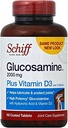 Schiff Glucosamin 2000mg mit Vitamin D3 und Hyaluronsäure, 150 Tabletten - Joint Supplement