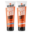 Wild Willies PROGRO Bart Shampoo und Conditioner Kit - Fortified w/Caffeine & Biotin - Stärkung, Flake-Free, Moisturizing Beard Wash und Conditioner für Männer, 2 x 5oz Tubes