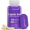 LongLifeNutri Stabilized R-Alpha Lipoic Acid 300mg – High Potency Na-RALA Ergänzung für Cellular Energy & Metabollic Function, 120 vegetarische Kapseln, 4-Monats-Versorgung, GMP zertifiziert, Made in USA